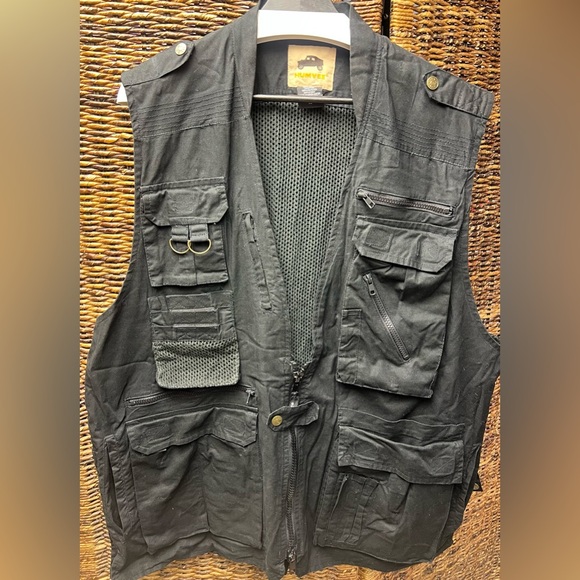Humvee- Men's Black Tactical Vest- Size: XLarge, Pre-‎ Owned - Picture 1 of 8